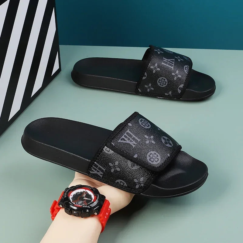 Men's Comfortable Genuine Leather Sandals Summer Slippers
