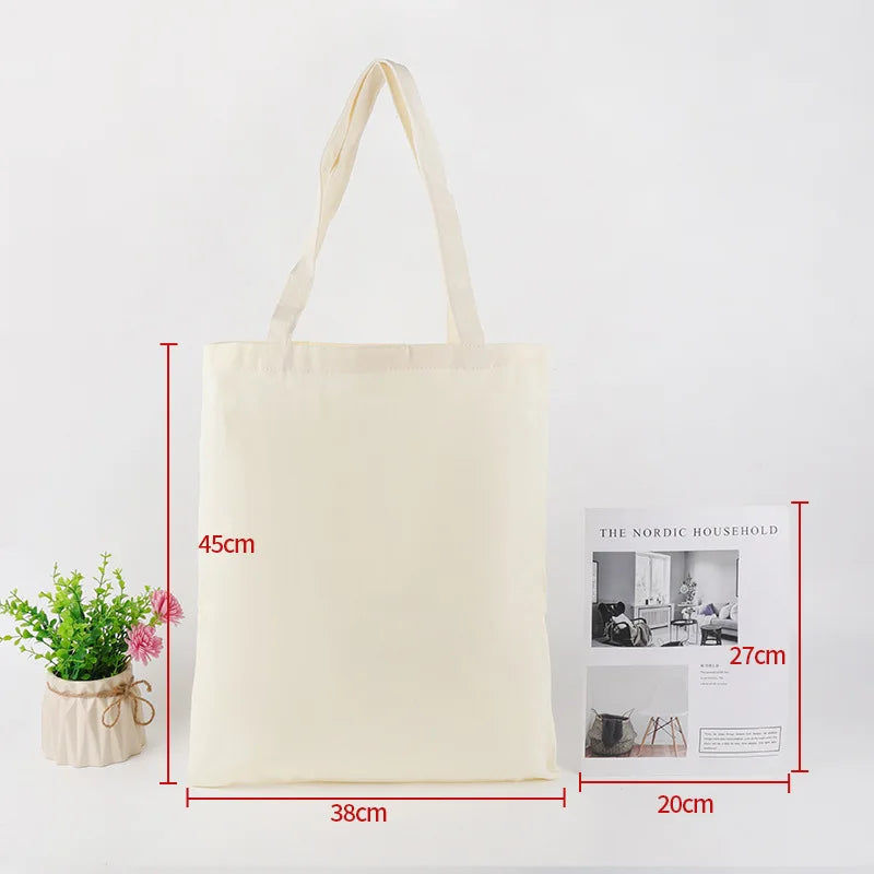 Bulk Wholesale 100pcs/Lot Reusable Cotton Bag Custom Canvas Shopping Tote Bags with Logo