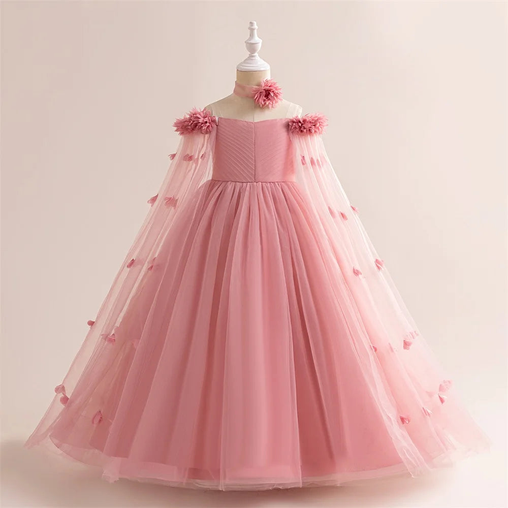 Princess Flower Wedding Party Dress For Girls
