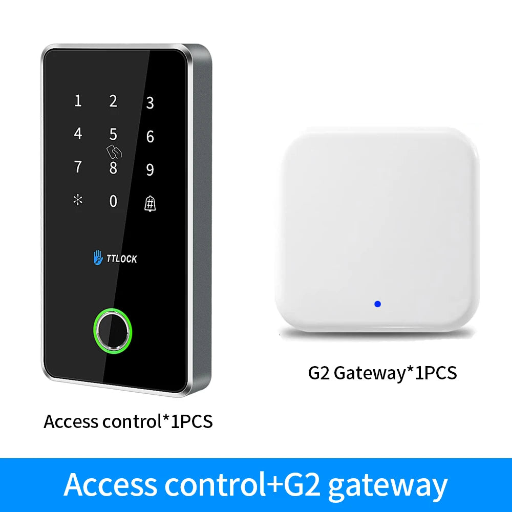 TTLOCK App Smart Lock Access Control Keypad Metal Reader Outdoor Fingerprint NFC Bluetooth Rfid Passcode Card Ip67 Waterproof