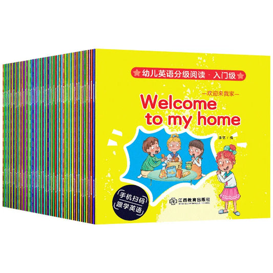 40 Children's Books English Grade Reading for Early Education Including QR Code Video