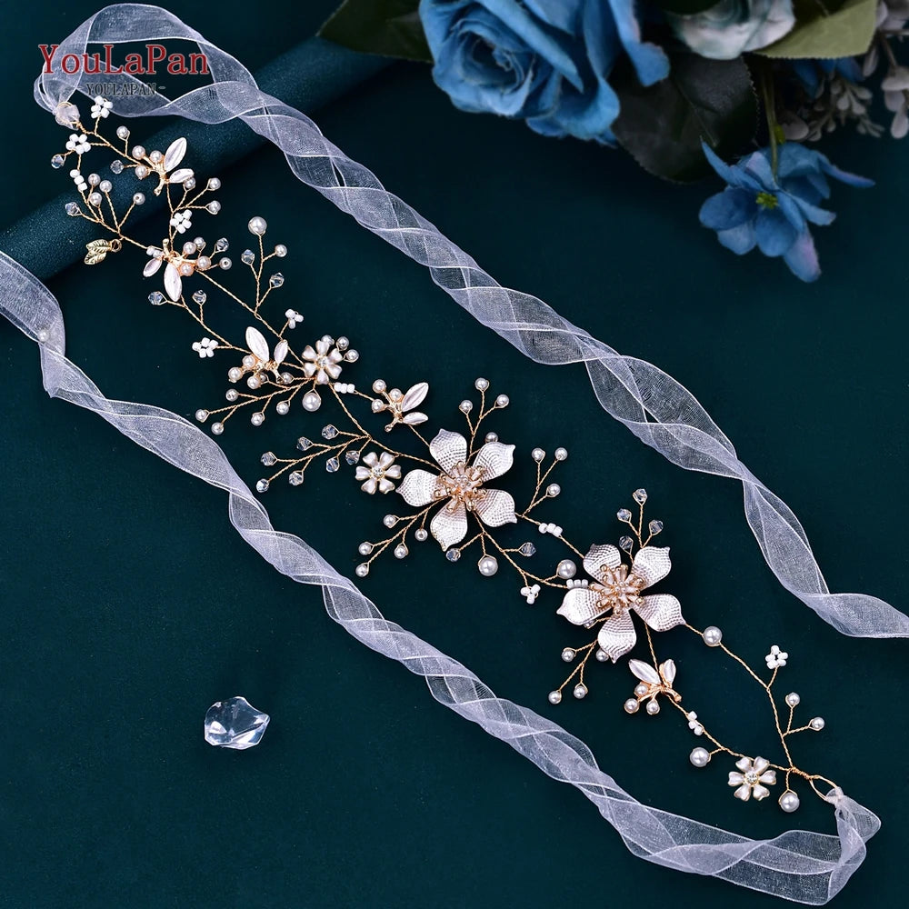 Wedding Dress Belt Sash for Woman Bridal Bridesmaid Floral Belt