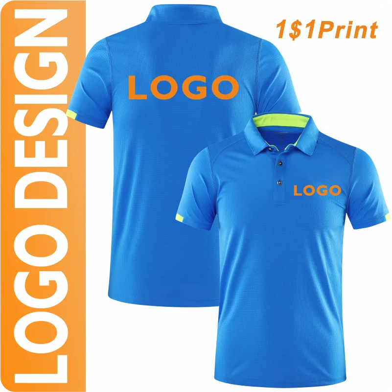 Customizable Diy Logo Quick-drying Polo Shirt For Men & Women Hiking Cycling Camping Outdoor Sports Group Clothing