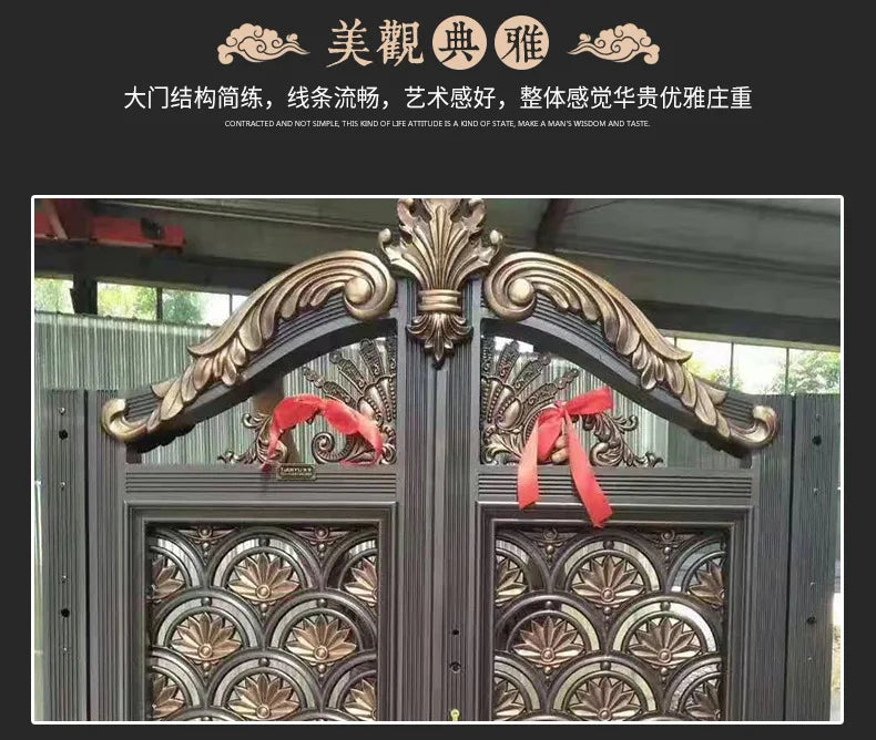 Gate villa aluminum courtyard European style garden gate manufacturer supply