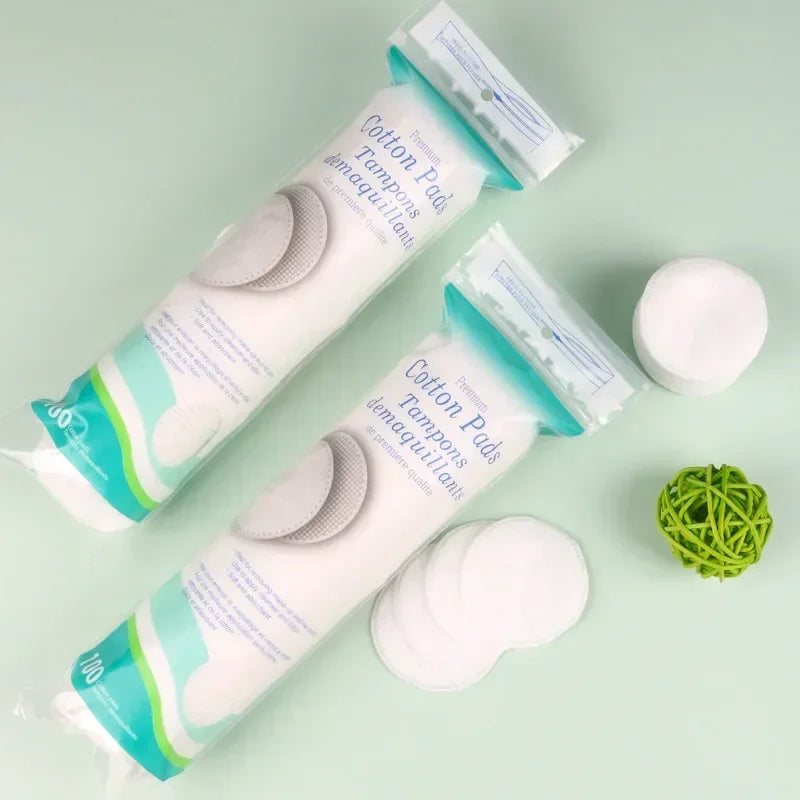 Double-side Round Makeup Cotton Remover Pads Women Disposable Compress Face Cleaning Wipes Three Layer Makeup Accessories