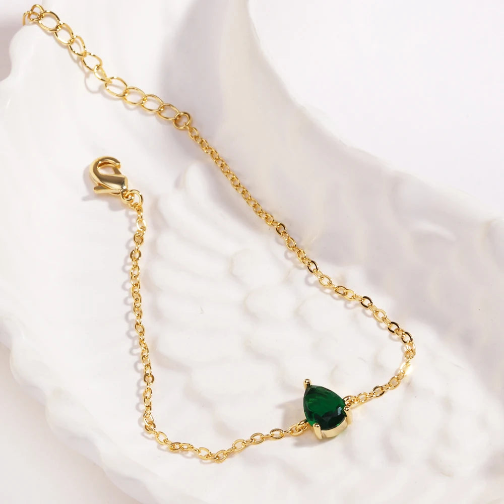 Mix Style Green Micro-inlaid Zircon Tennis Bracelet for Women 2025 New Men Bracelet Homme Jewelry Accessories Wholesale