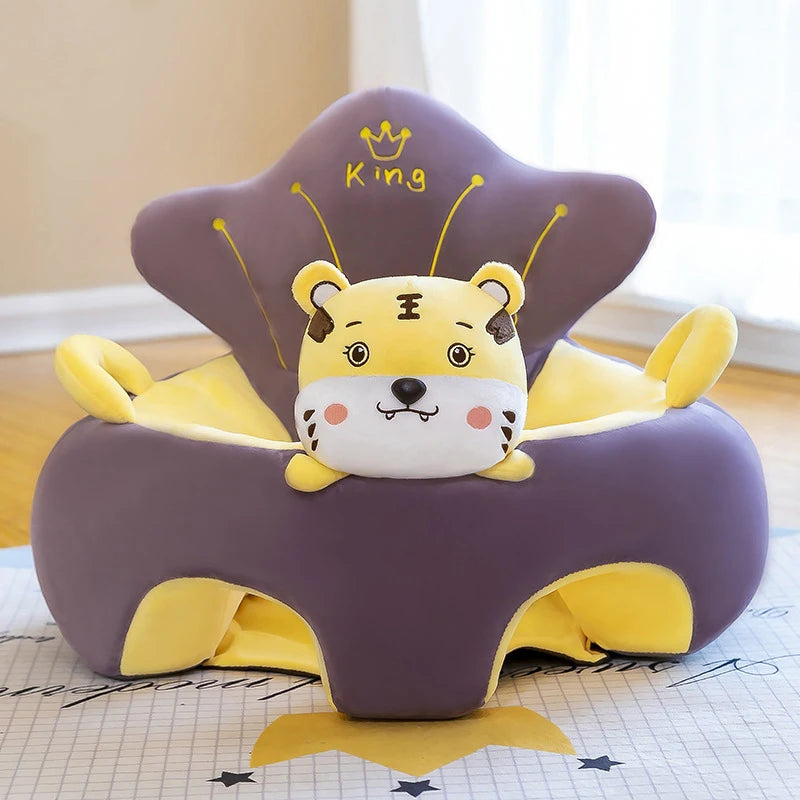 Baby Sofa Support Seat Cover Plush Chair Learn To Sit Comfortable Cartoon Toddler