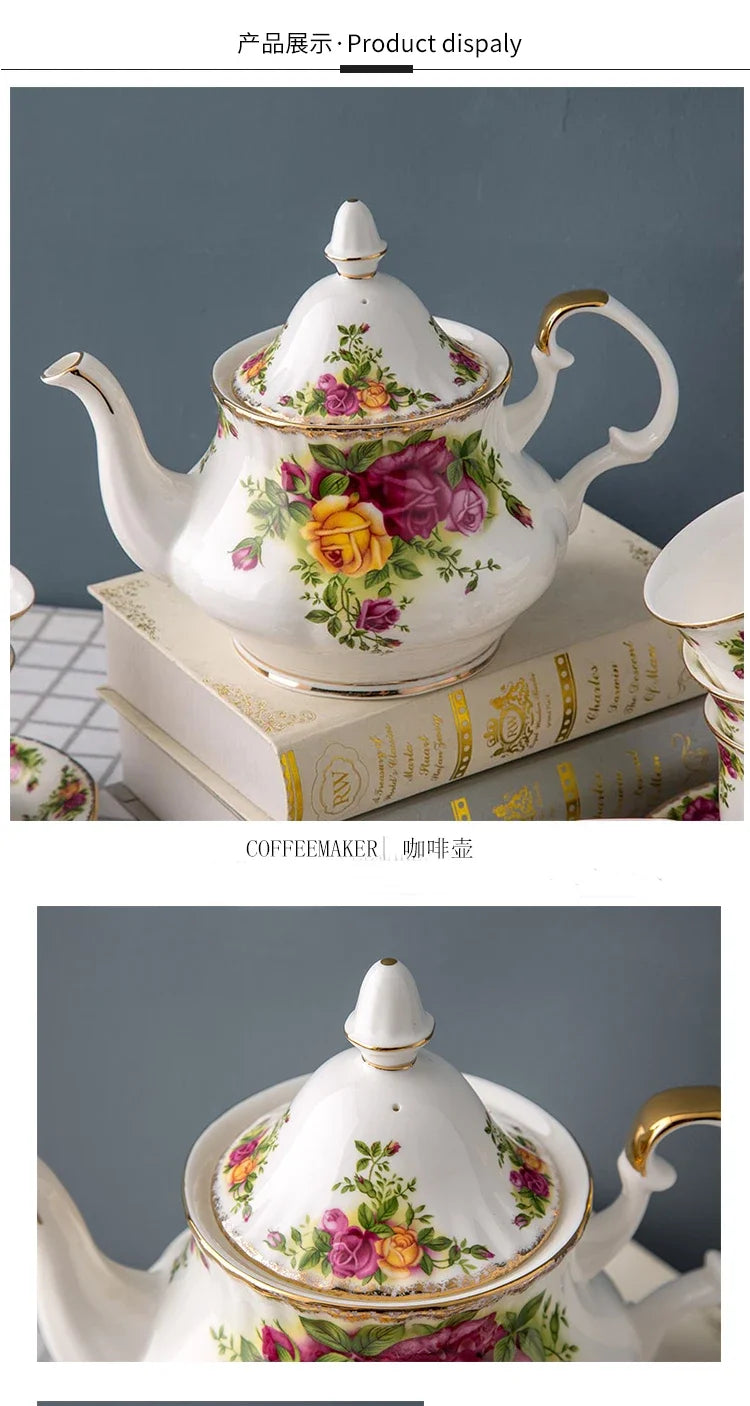 English Bone China Coffee cup Afternoon Tea cup Old Town Rose European Coffee Cup Plate Wedding Birthday Gift