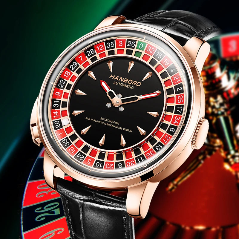 Men's fully automatic mechanical watch roulette wheel