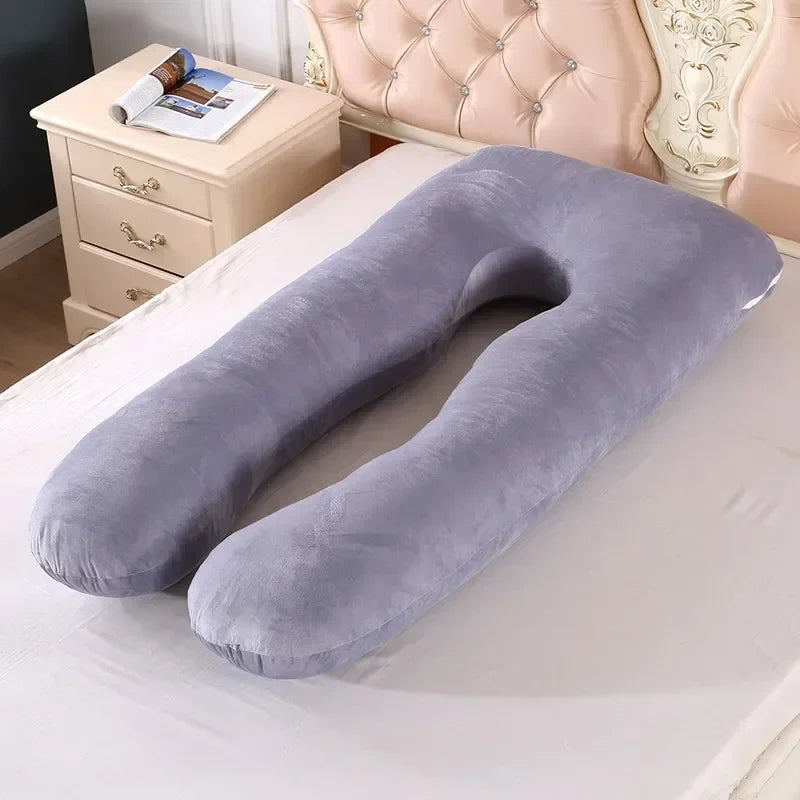 U Pregnancy Pillow for Pregnant Women - 3kg (6.6lb) Full Body Support for Back, Belly, Hip & Leg - Removable Cover