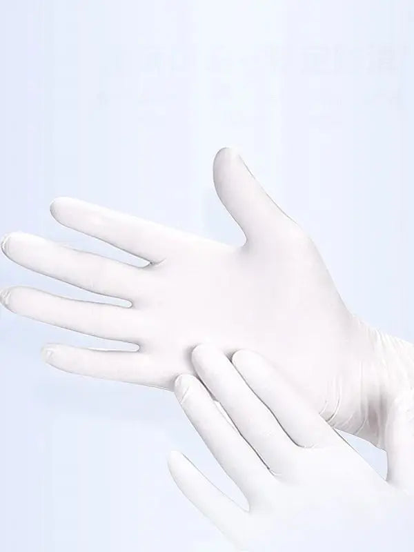 S/M/L/XL White Disposable Nitrile Gloves Latex Free Powder Free Waterproof Wear Resistant Gloves for  Dishwashing Gardeni