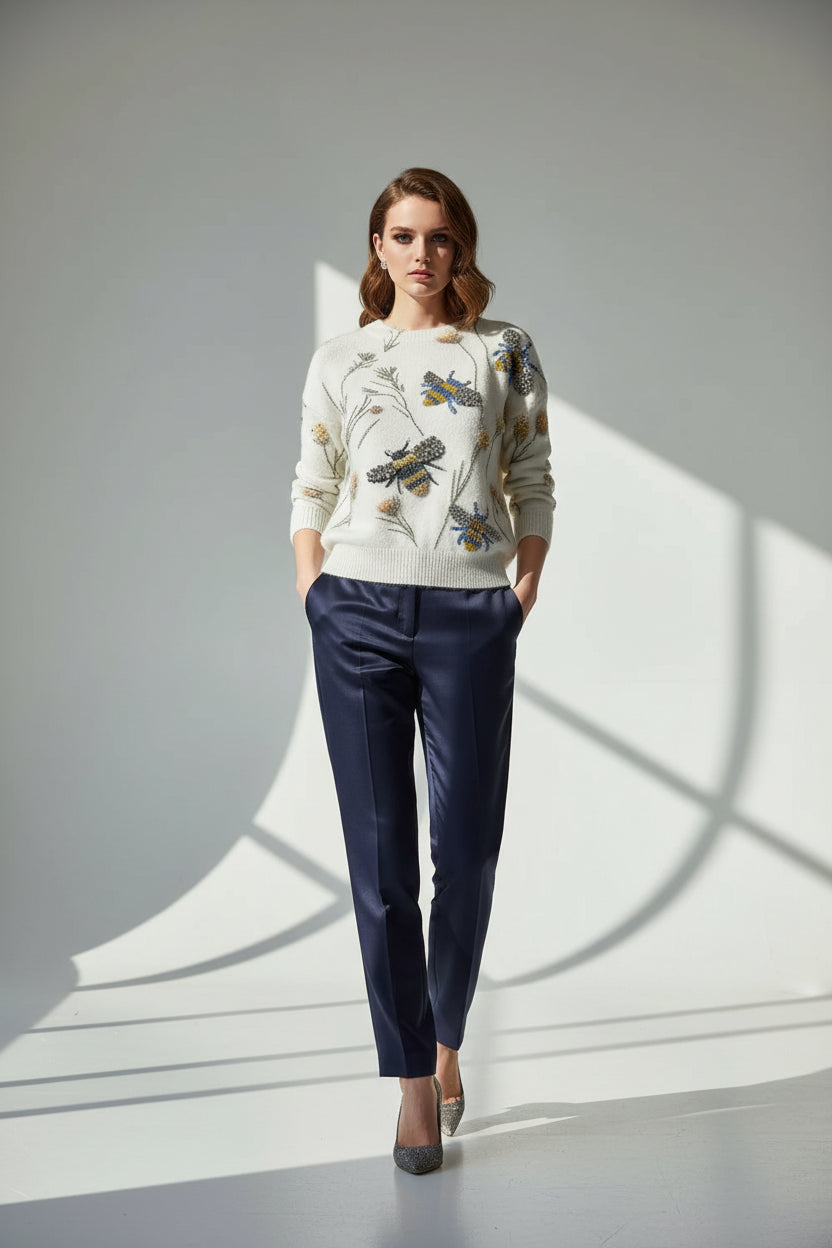 Women Sparkling Autumn/Winter Knit Sweater