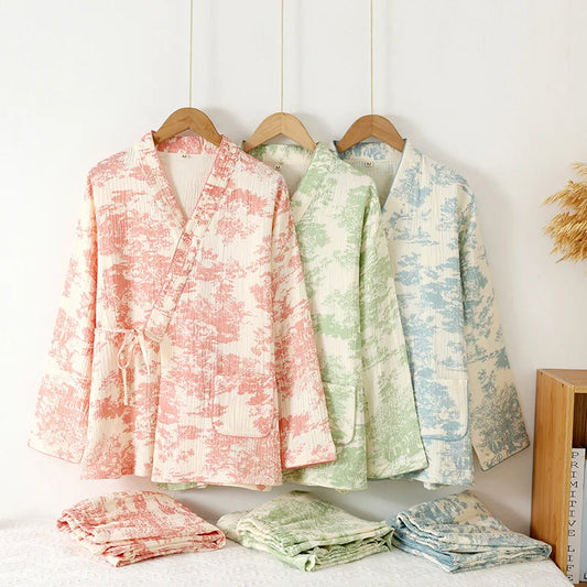 Four Seasons Cotton Pajamas For Women Long Sleeve
