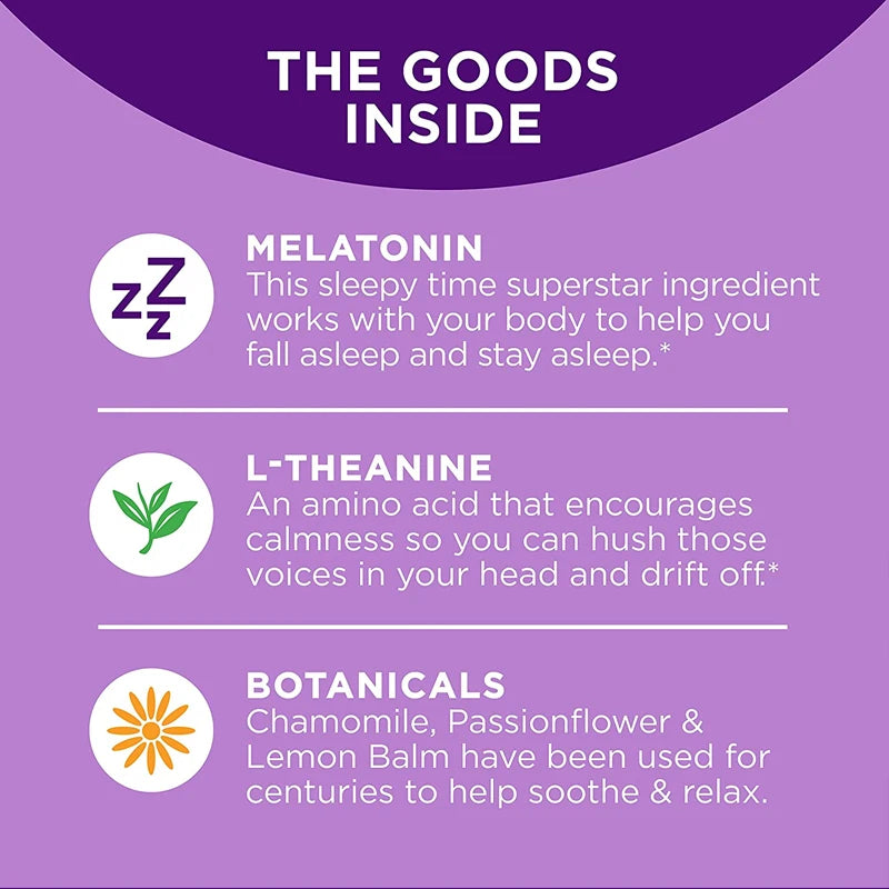 With 3 Mg Melatonin & L-Theanine Capsules, Sleep Support Helps Calm Mind and Body for Better, Longer Sleep 120 Capsules