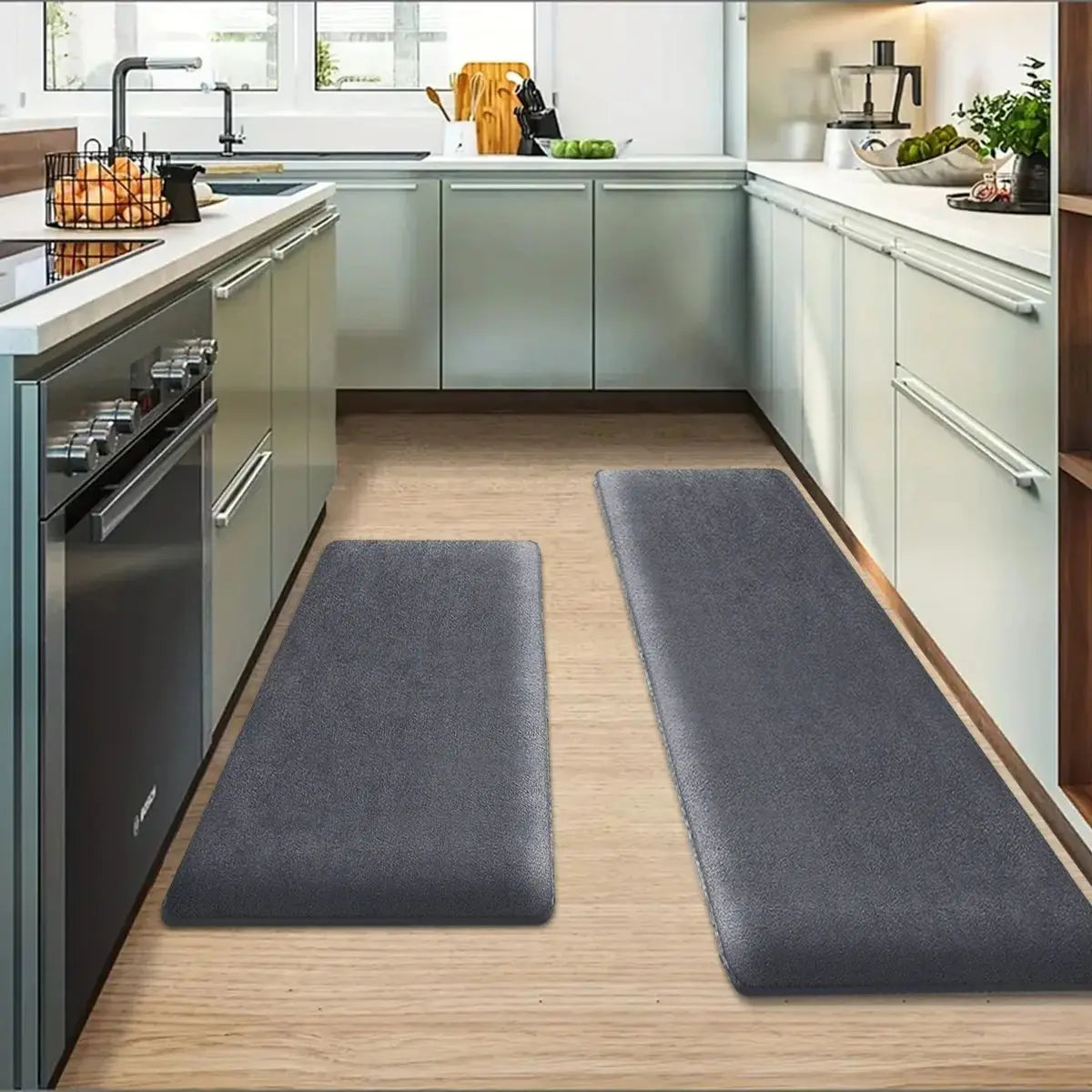 1pc long strip thickened kitchen floor mat flannel non-slip bathroom absorbent mat home door dirt-resistant