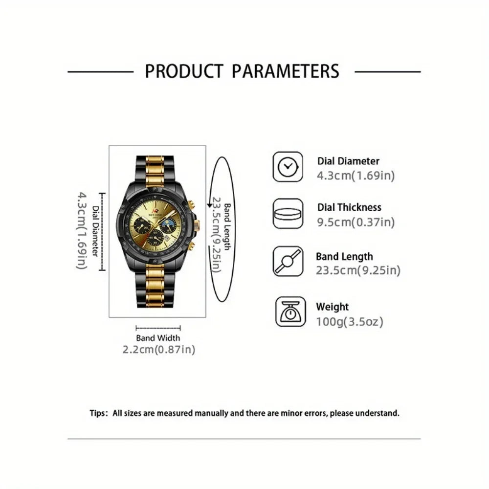 Men's Casual Quartz Wrist Watch – Versatile Everyday Dress Watch