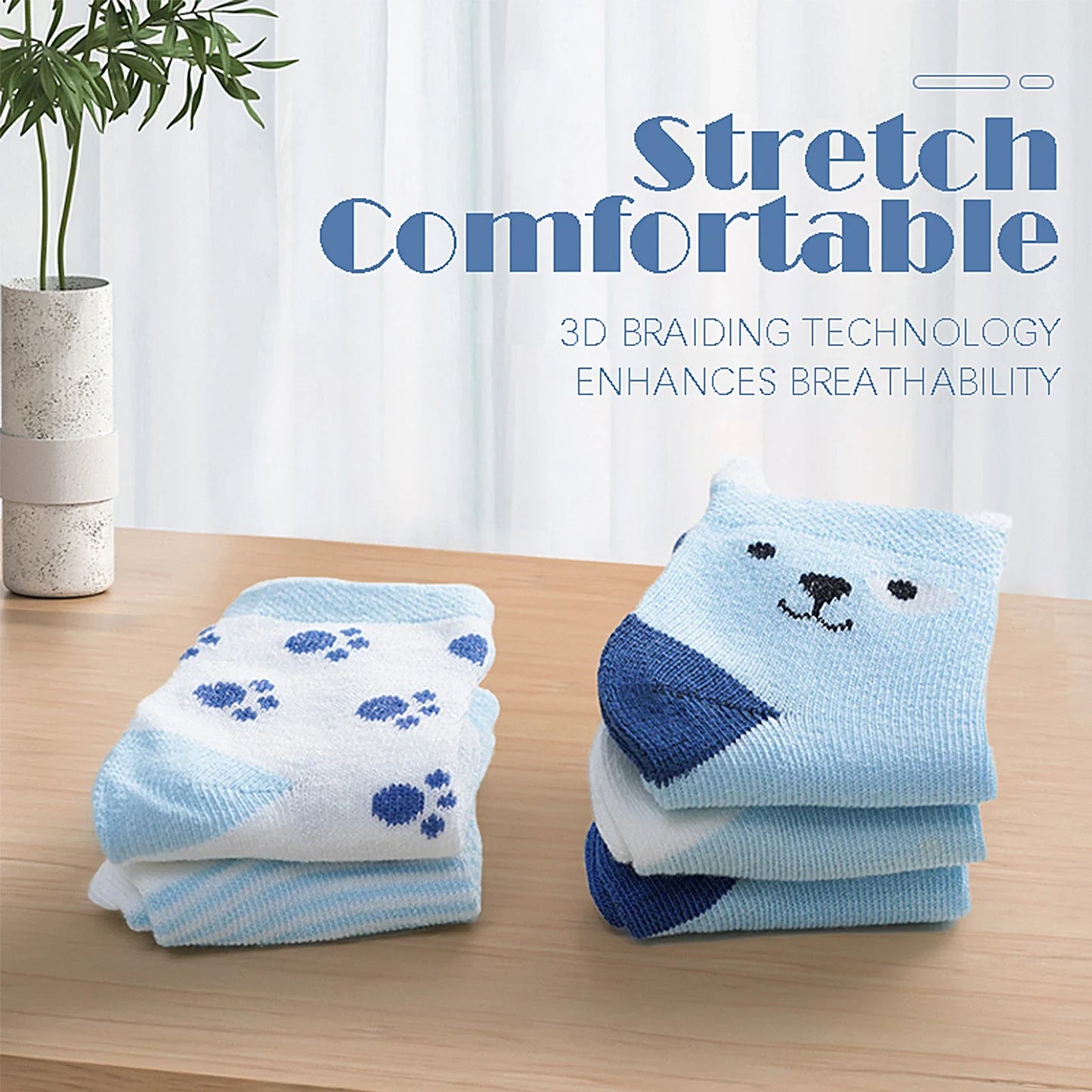 10 Pairs Baby Socks Newborn Boy Girls Infant Cute Cartoons Fashion Soft Cotton Short Socks For 0-3 Years