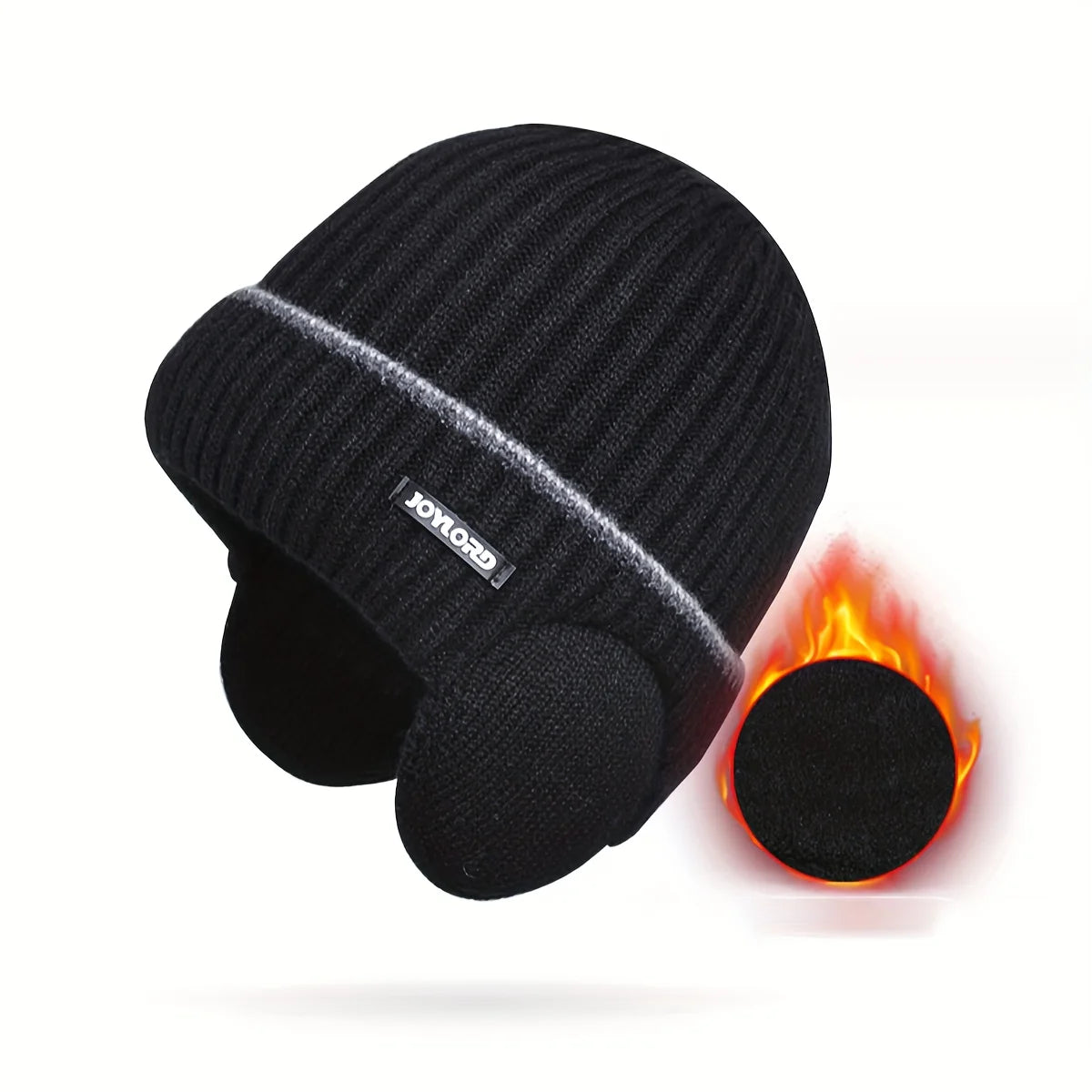 1pc Unisex Outdoor Plus Velvet Thickened Knitted Hat, Winter Ear Protection Warm Hat