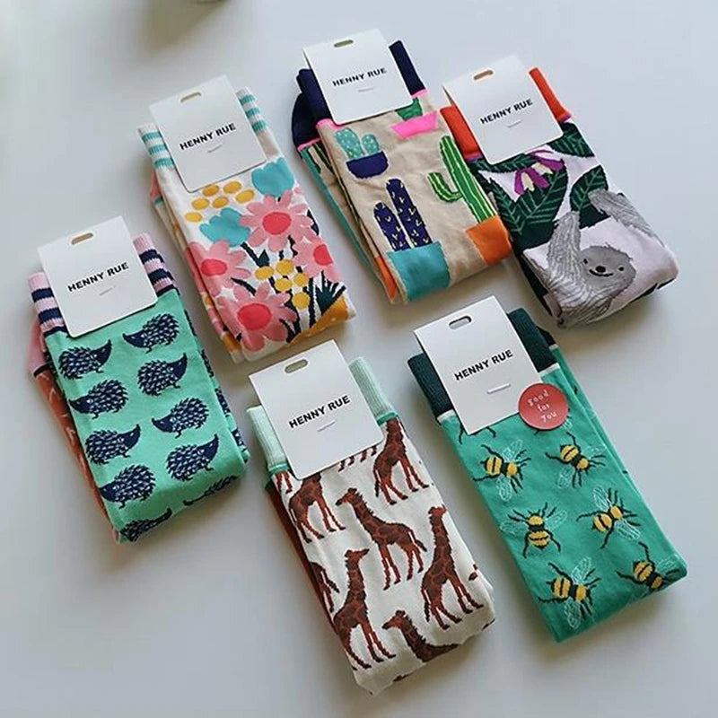 Fashion Colorful Spring Autumn Women's Socks
