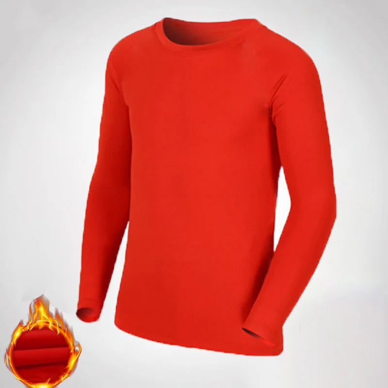 Kids Children Boy Girl Compression Running Long T Shirt Fitness Sport Basketball Football Gym Sportswear Soccer Clothes 25