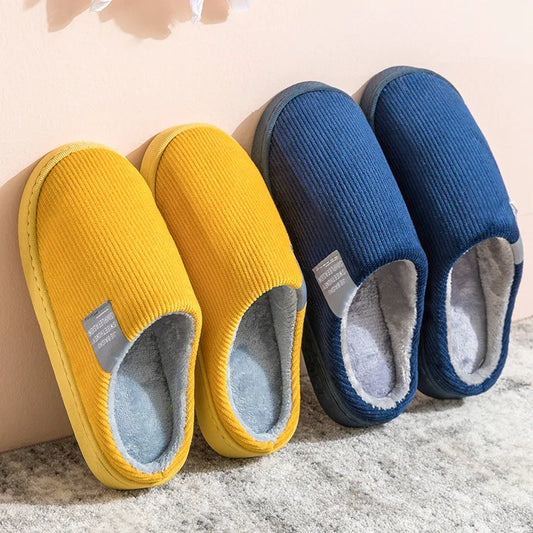 Cotton women slippers autumn & winter home indoor warm plush non-slip thick-soled