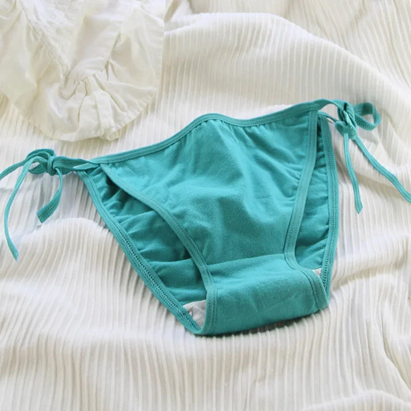 Women Funny Cotton Panties Hollow Out Seamless Briefs