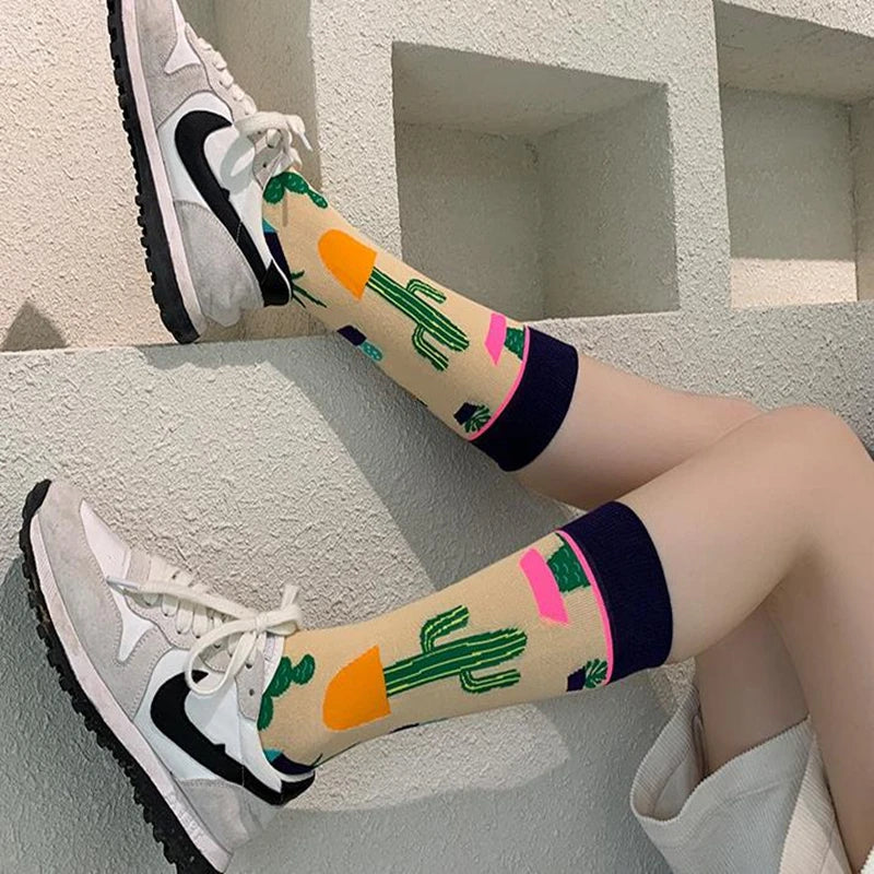 Fashion Colorful Spring Autumn Women's Socks