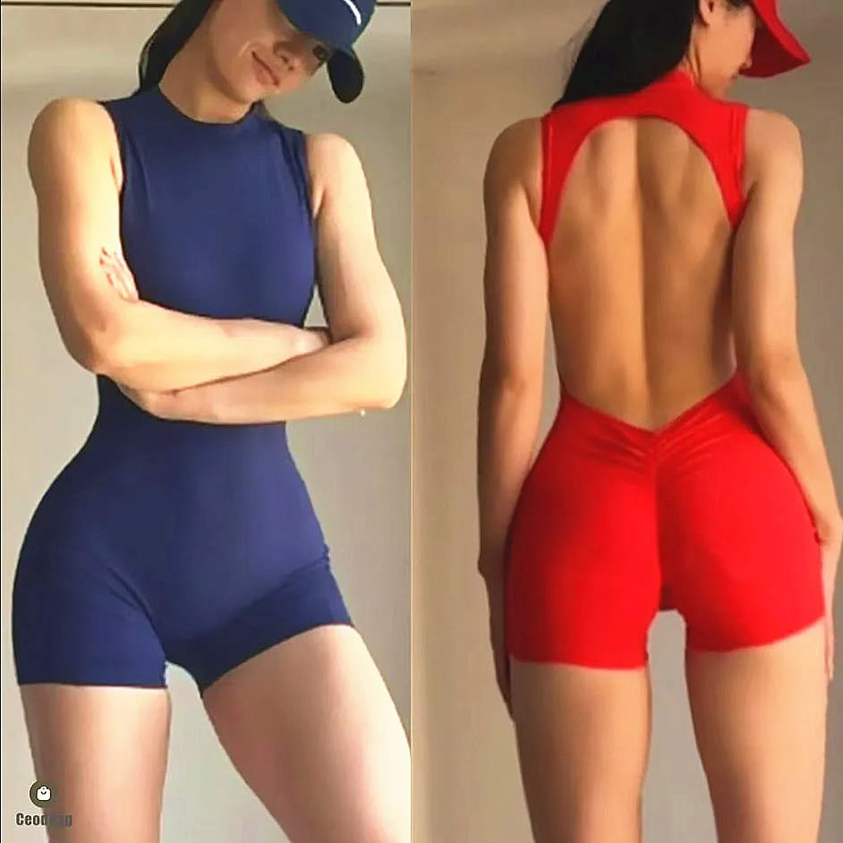 Women One-piece Sport Yoga Jumpsuit Workout Clothes