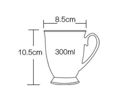 300ML, bone china ceramic coffee mug, tazas cafe floral painting, present creative ceramic tea cup, vintage tea ceremony
