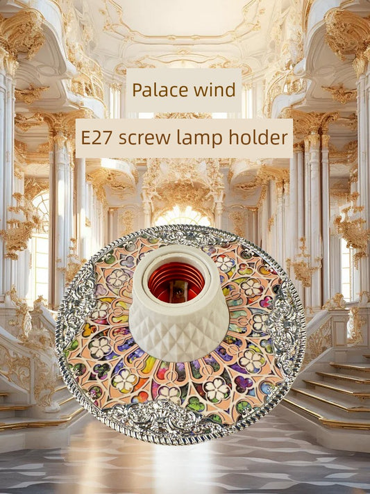 Led Palace Style European Enamel Screw Lamp Holder