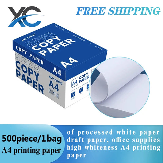 500/1000/1500/2000/2500 sheets of processed white paper, draft paper, office supplies, high whiteness A4 printing paper