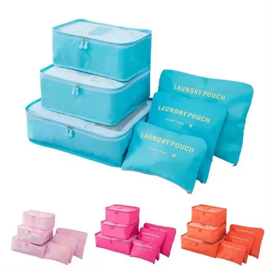 6PCS/Set Travel Bags  Large Capacity Storage Organizer Suitcase Packing for Clothes