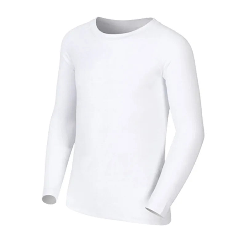 Kids Children Boy Girl Compression Running Long T Shirt Fitness Sport Basketball Football Gym Sportswear Soccer Clothes 25