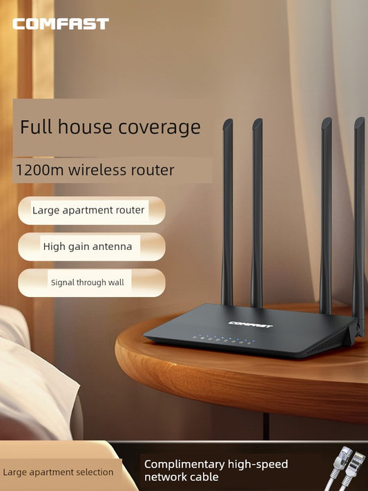 [Send Network Cable] ComFast Router For Home High-Speed Gigabit Full-House Coverage Wireless Router through the Wall WiFi Port 1200M Dual-Frequency 5G High-Power Dormitory 619ac