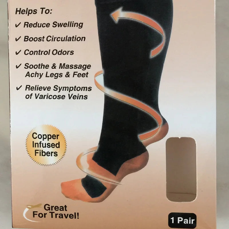 Copper Compression Men Women Socks Anti Fatigue Pain Relief Knee High Stockings 20-30 Athletic Pregnancy