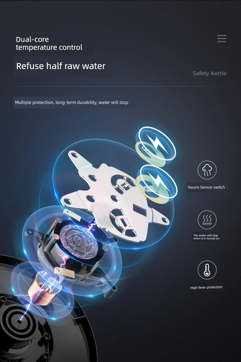 Positive Hemisphere 2L Electric Kettle Oven Mitts 304 Stainless Steel Automatic Power off and Food Grade
