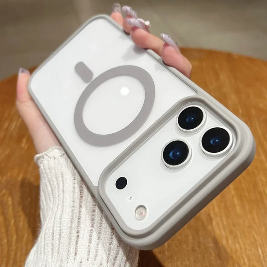 Clear Magnetic Phone Case for iPhone 17 Air 17 pro max Magsafe Candy Color Transparent Protector Back Cover