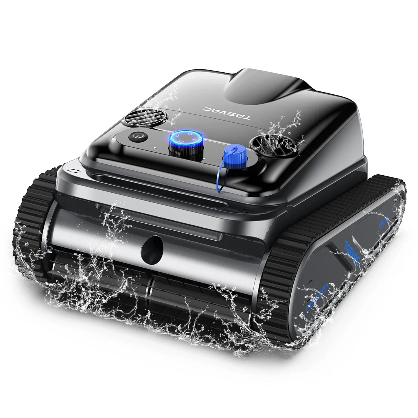 TASVAC Automatic Wireless Robotic Pool Cleaner 250 Mins Runtime Self-Parking with Upgraded Motors for Pool to 80 Feet/2000 Sq.Ft