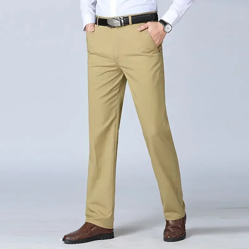 Summer Thin Autumn Thick Cotton Straight Loose Suit Pants