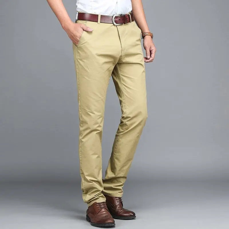 Summer Thin Slim Men's Cotton Casual Suit Pants