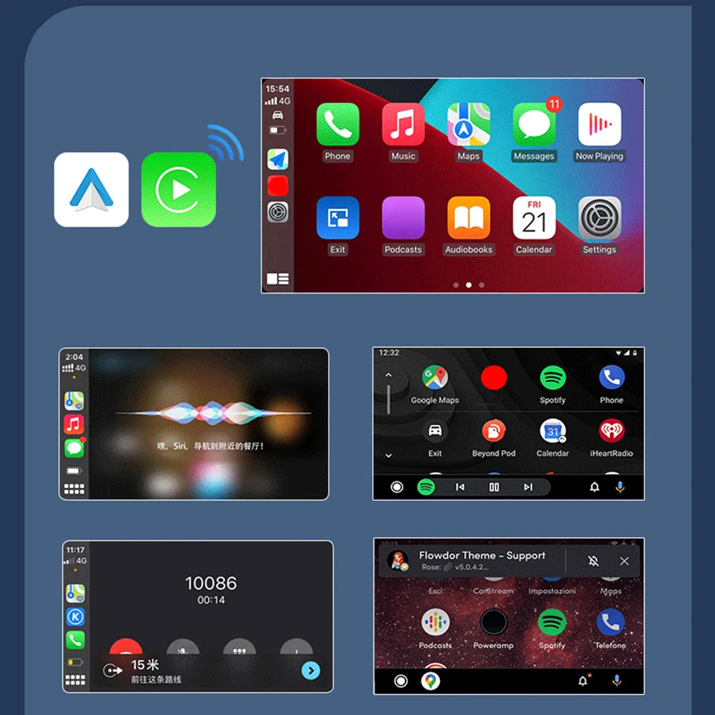Wireless Carplay Android Auto Adapter Plug & Play Smart AI Box