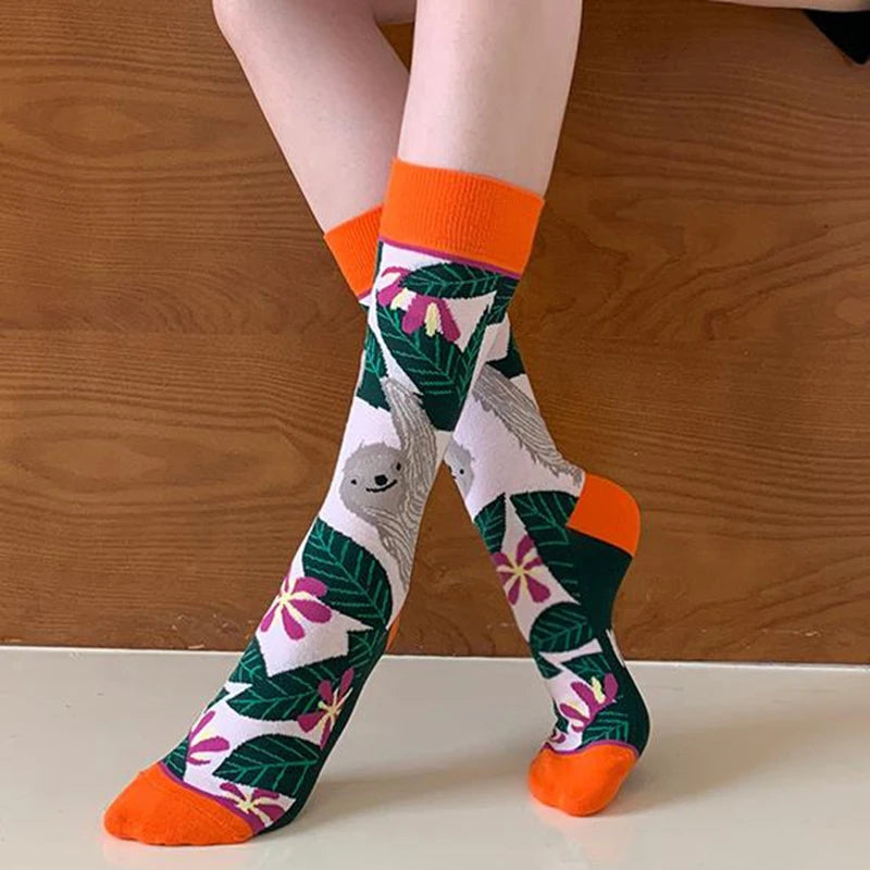 Fashion Colorful Spring Autumn Women's Socks