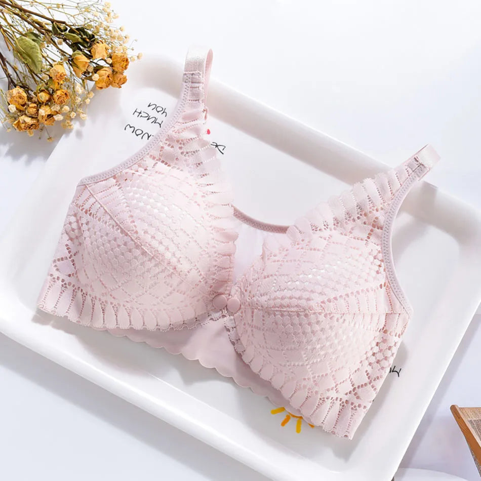 Pregnant Women Front Button Opening Convenient Breastfeeding Bra Comfortable Prevent Sagging Without Steel Rings Women Bra