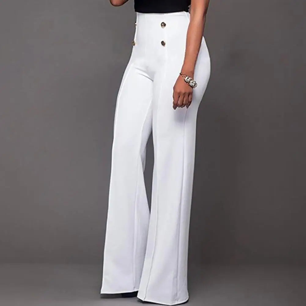 Women Wide Leg High Waist Comfortable Soft Bell-bottoms Pants