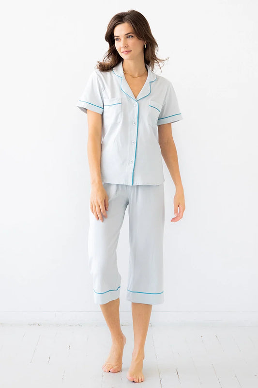 Classic Luxury Capri Pajamas in Brushed Pima Cotton