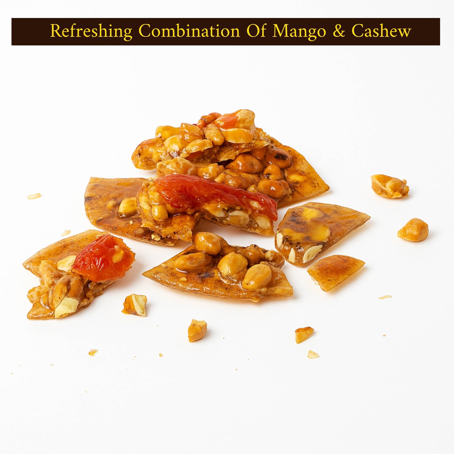 Andy Anand's Sugar Free Mango & Cashew Brittle - Croccante, Imported from Italy, a Crunchy Delight that Melts in Your Mouth! 1 lbs