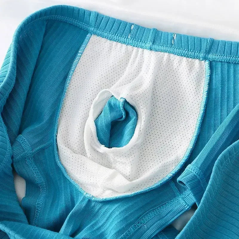 Men's Low-Rise Breathable Underwear Elastic Trunks Shorts U Convex Underpants