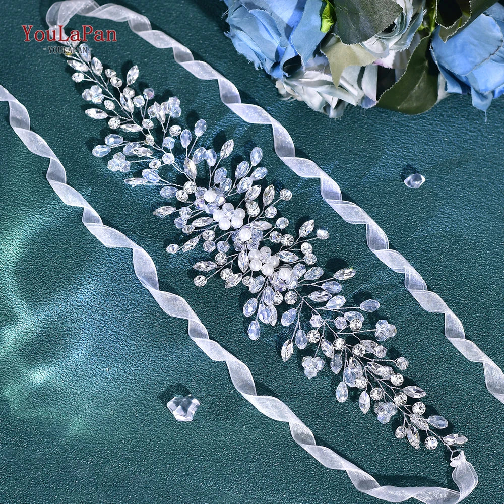 Wedding Bridal Rhinestone Dress Sash Belts for Women Wedding Jewelry Accessories