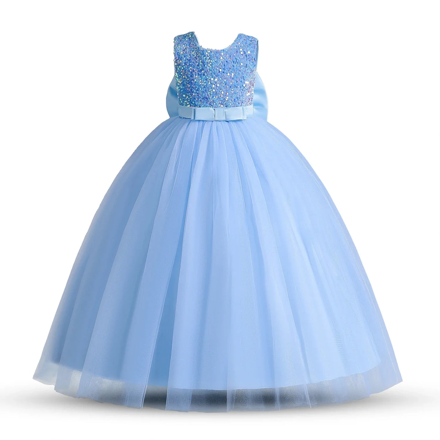 Elegant Girls Long Sequin Princess Dresses