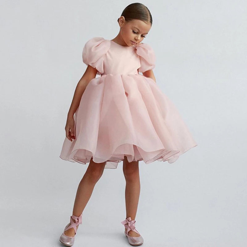 Flower Girls Summer Dresses for Wedding Backless